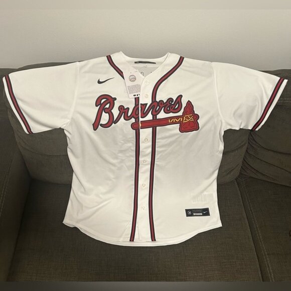 Nike Authentic Atlanta Braves Chris Sale #51 White Jersey Baseball Men’s Sz: L - Picture 1 of 7
